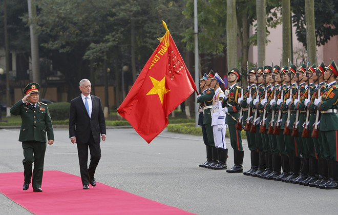 Bộ trưởng Mattis thăm VN, thúc đẩy hợp tác quốc phòng Việt - Mỹ