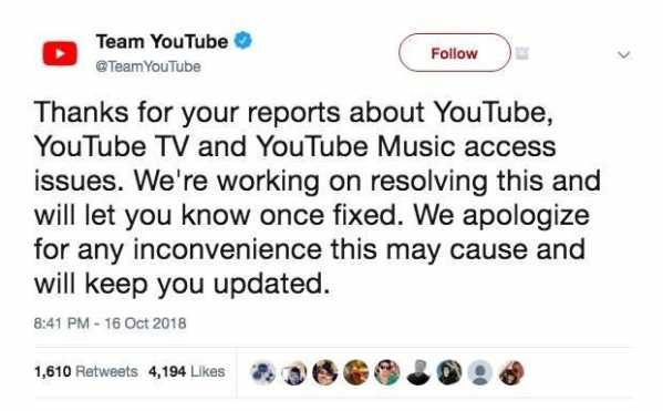 YouTube lỗi không truy cập được tại Việt Nam và toàn thế giới
